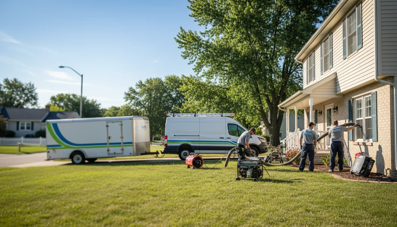 Flooded Basement Restoration And Cleanup With Repair in Galesburg, IL near me